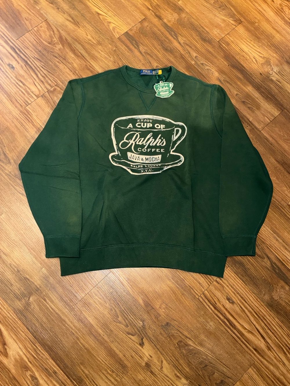 Polo Ralph Lauren Forest Green 'Ralph's Coffee' Crewneck Sweatshirt